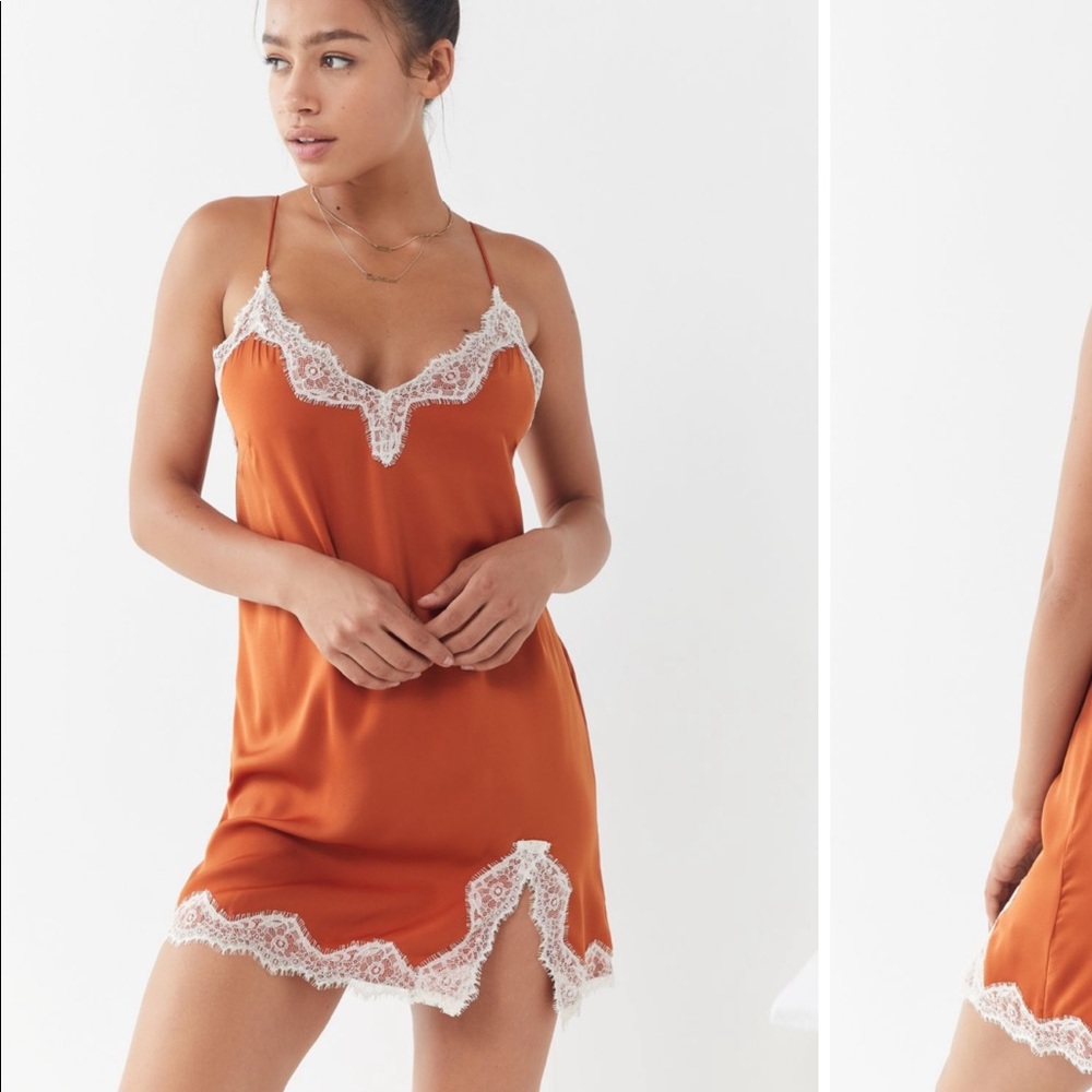 NWOT Orange Slip Dress